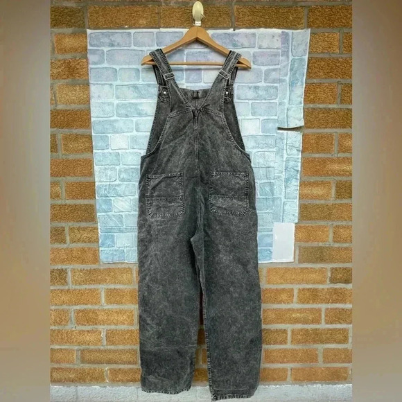 Carhartt Work In Progress acid Black Bib Double Knee Overalls large - Picture 12 of 16